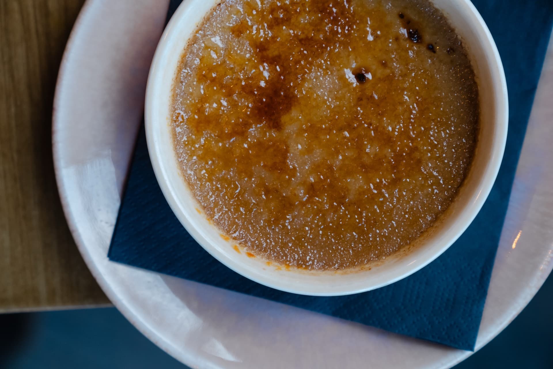 Masala Chai Brûlée dessert at Koyal Indian Restaurant Surbiton