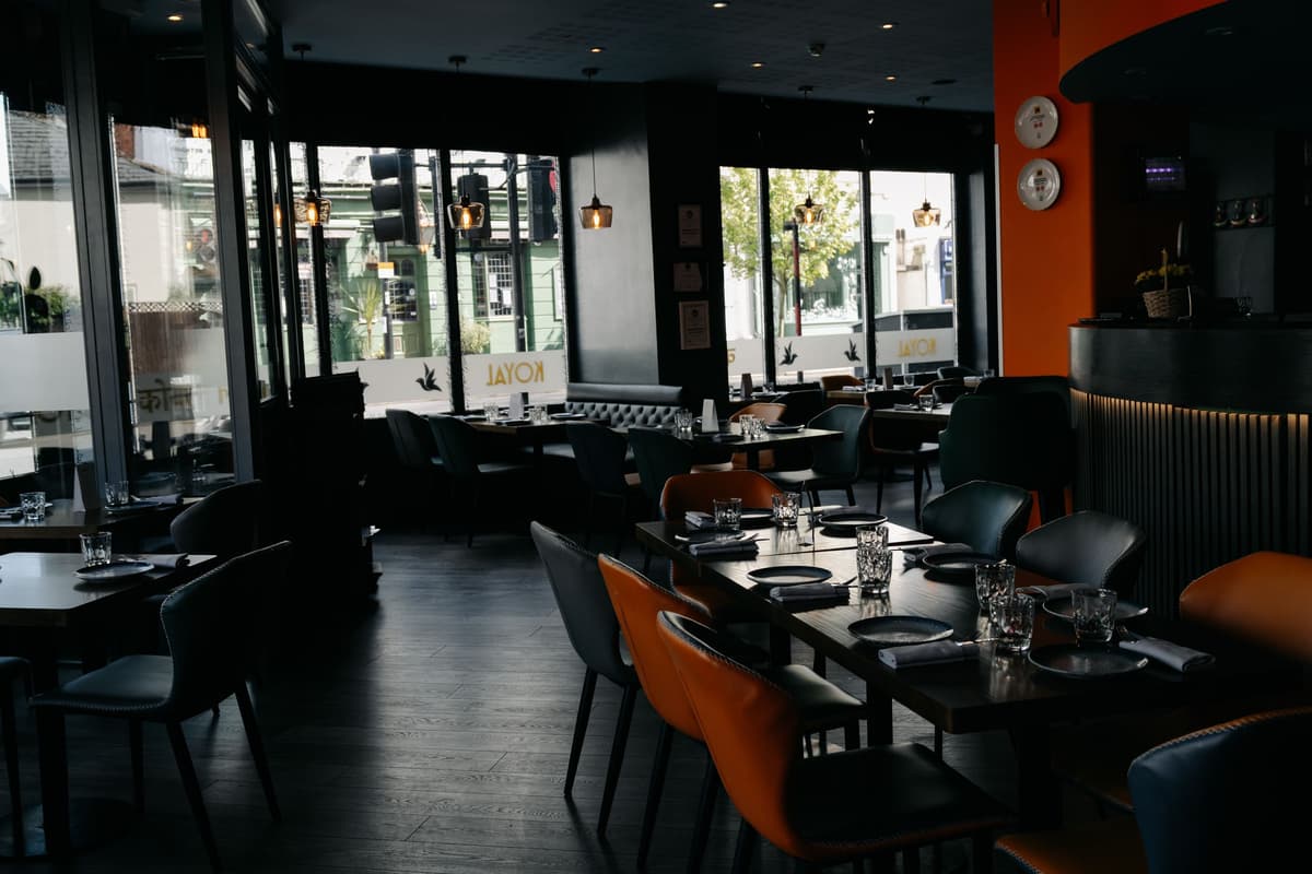 The exterior of Koyal Indian Restaurant and Bar on Brighton Road, Surbiton