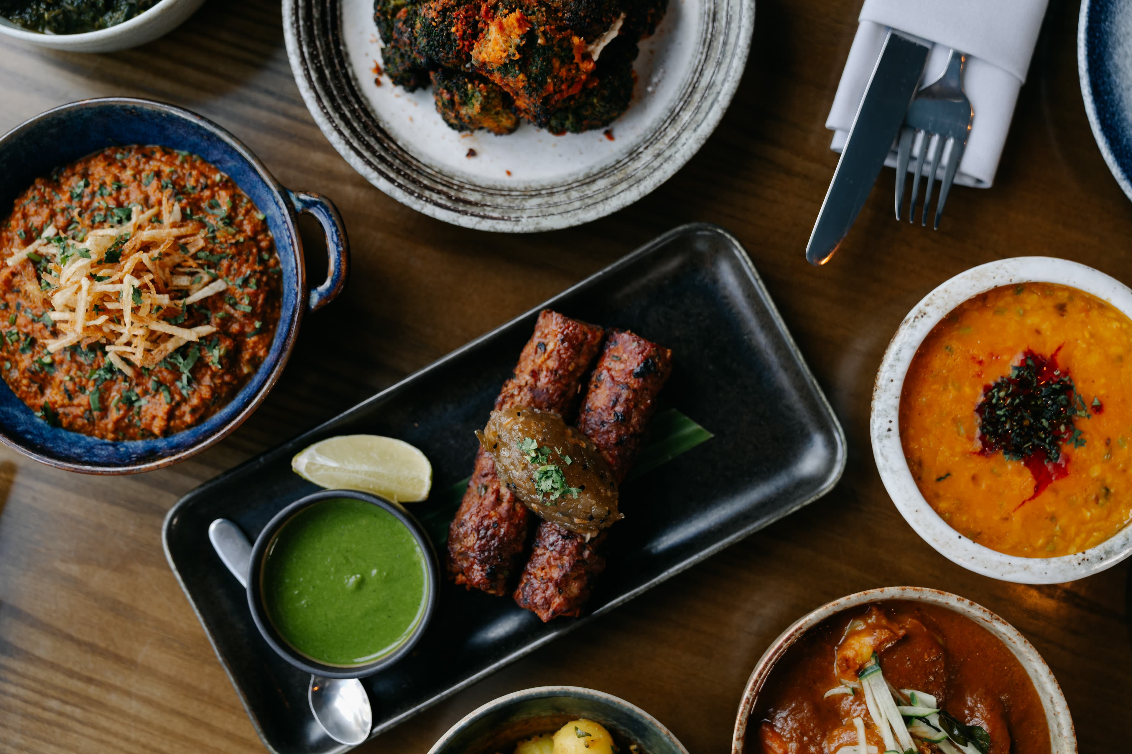 Quail and Duck Seekh Kebab at Koyal Indian Restaurant Surbiton